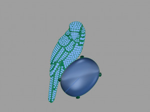 Parrots 3D print model Modelo de Impressão 3D