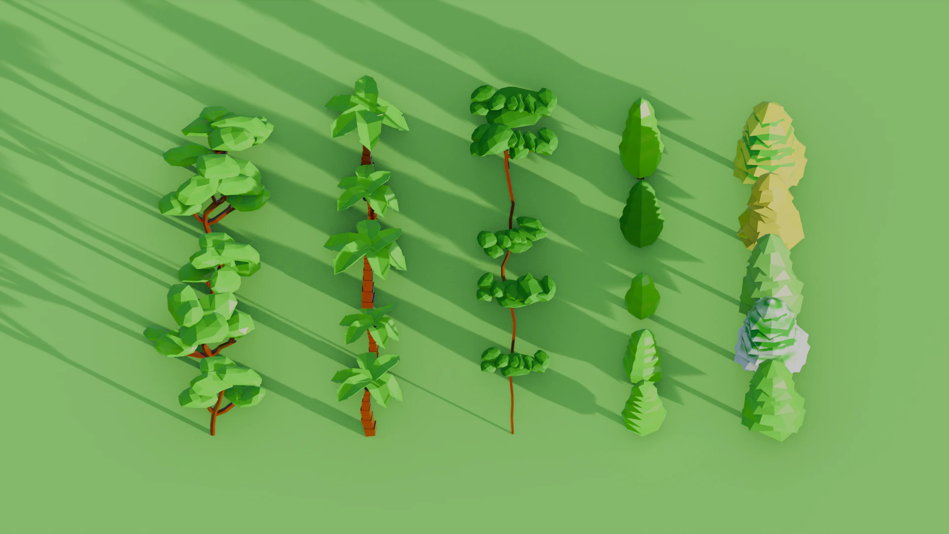 Low Poly Tree Pack 3D Model .c4d .max .obj .3ds .fbx .stl .blend 