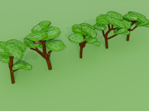 Low Poly Tree Pack Model 3D