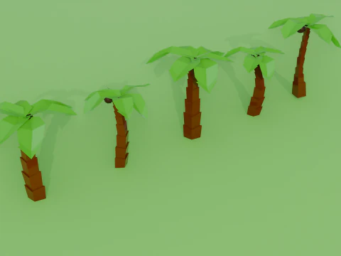 Low Poly Tree Pack 3D Model