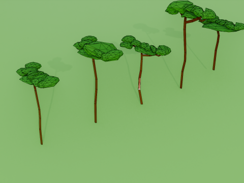 Low Poly Tree Pack Model 3D