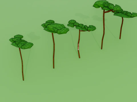 Low Poly Tree Pack 3D Model