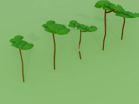Low Poly Tree Pack 3D Model