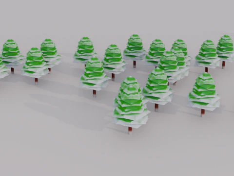 Low Poly Tree Pack 3D Model