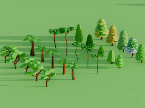 Low Poly Tree Pack Model 3D
