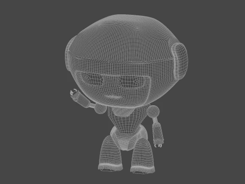 Cute Mini Robot 3D Model