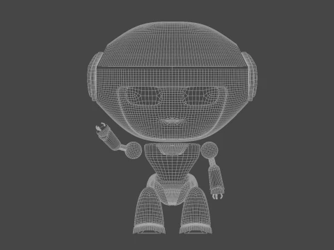 Cute Mini Robot 3D Model