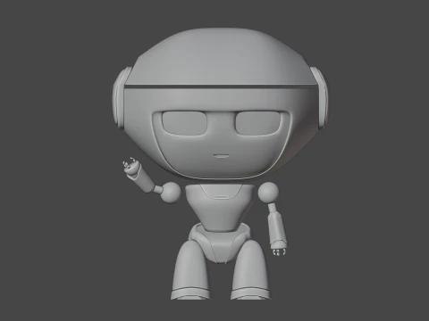 Cute Mini Robot 3D Model
