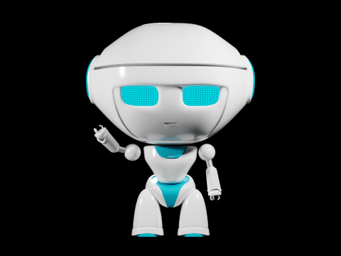 Cute Mini Robot Modello 3D