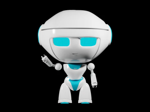 Cute Mini Robot 3D Model
