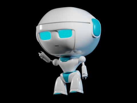 Cute Mini Robot Modelo 3D