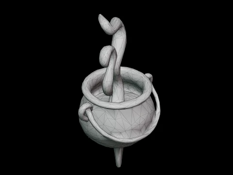 Witch Cauldron 3D Model