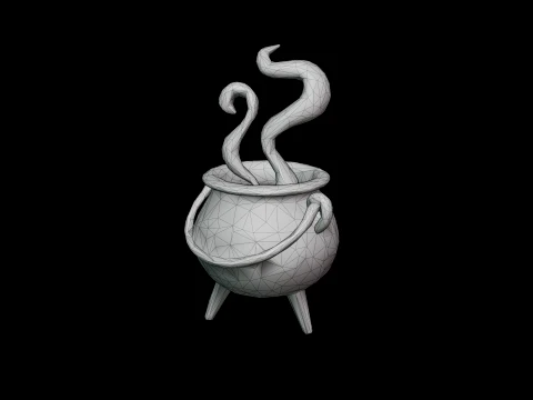Witch Cauldron 3D Model