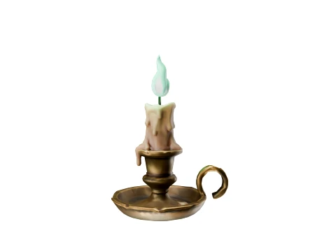 Vintage Candle 3D Model