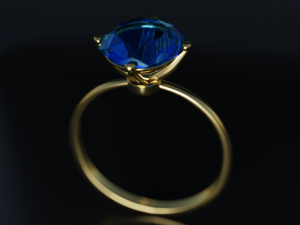 Sapphire ring Modèle 3D