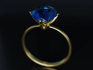 사파이어 반지 3D 모델