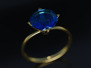 Sapphire ring 3D Model