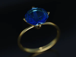 사파이어 반지 3D 모델