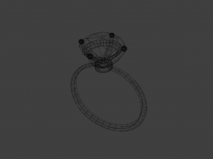 Sapphire ring 3D Model
