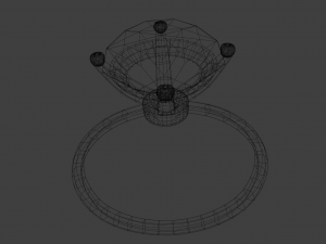 Sapphire ring 3D Model