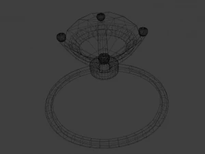 사파이어 반지 3D 모델