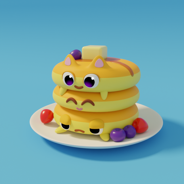 Pancakes Model 3D .c4d .max .obj .3ds .fbx .stl .blend 