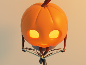 Pumpkin with book 3D Модель