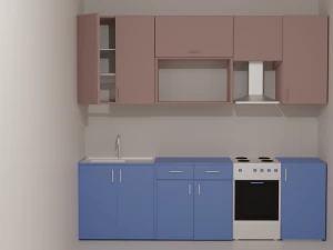 주방 세트 3D 모델