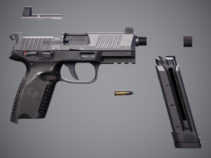 FN 502 Tactical 22 LR 3D 模型