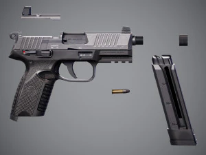 FN 502 Tactical 22 LR 3D Model
