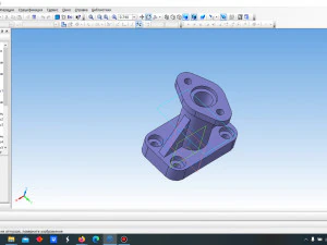 Support engineering detail made in ompass 3d v13 3D Model
