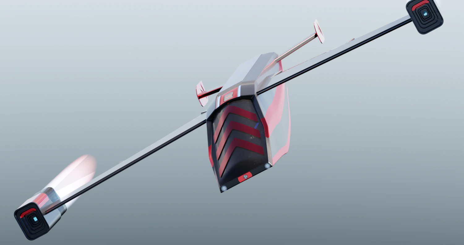 Drone 3D Model .c4d .max .obj .3ds .fbx .stl .blend