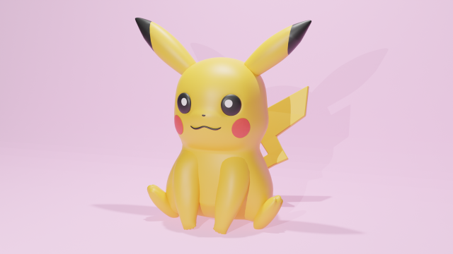 Pikachu 3D मॉडल .c4d .max .obj .3ds .fbx .stl .blend 