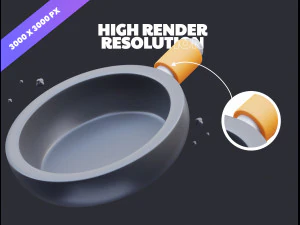 Cooking Time icons 3D Illustration 3D Model
