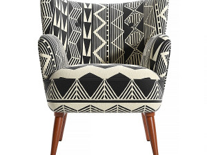 Realistic Ulla Petite Accent Armchair 3D Model