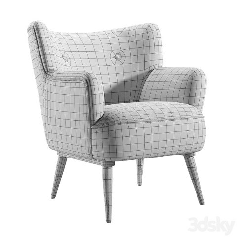 Realistic Ulla Petite Accent Armchair 3D Model