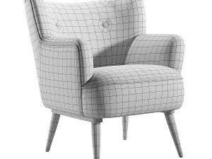 Realistic Ulla Petite Accent Armchair 3D Model