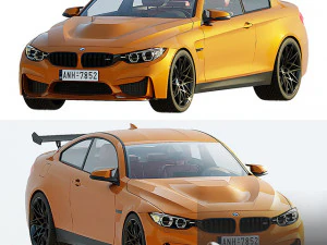 Collection cars Low-poly 3D Model