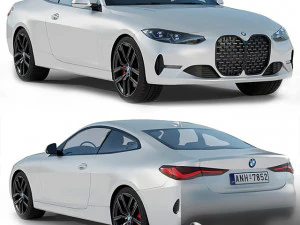 Collection cars Low-poly 3D Model