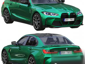 Collection cars Low-poly 3D Model