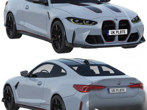 Collection cars Low-poly 3D Model