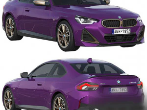 Collection cars Low-poly 3D Model