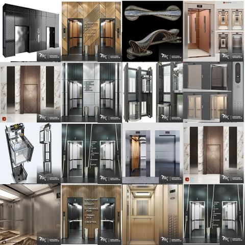 Elevator collection 3D Model .c4d .max .obj .3ds .fbx .stl .blend 
