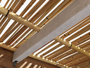 Ceiling from bamboo branches 3D Model