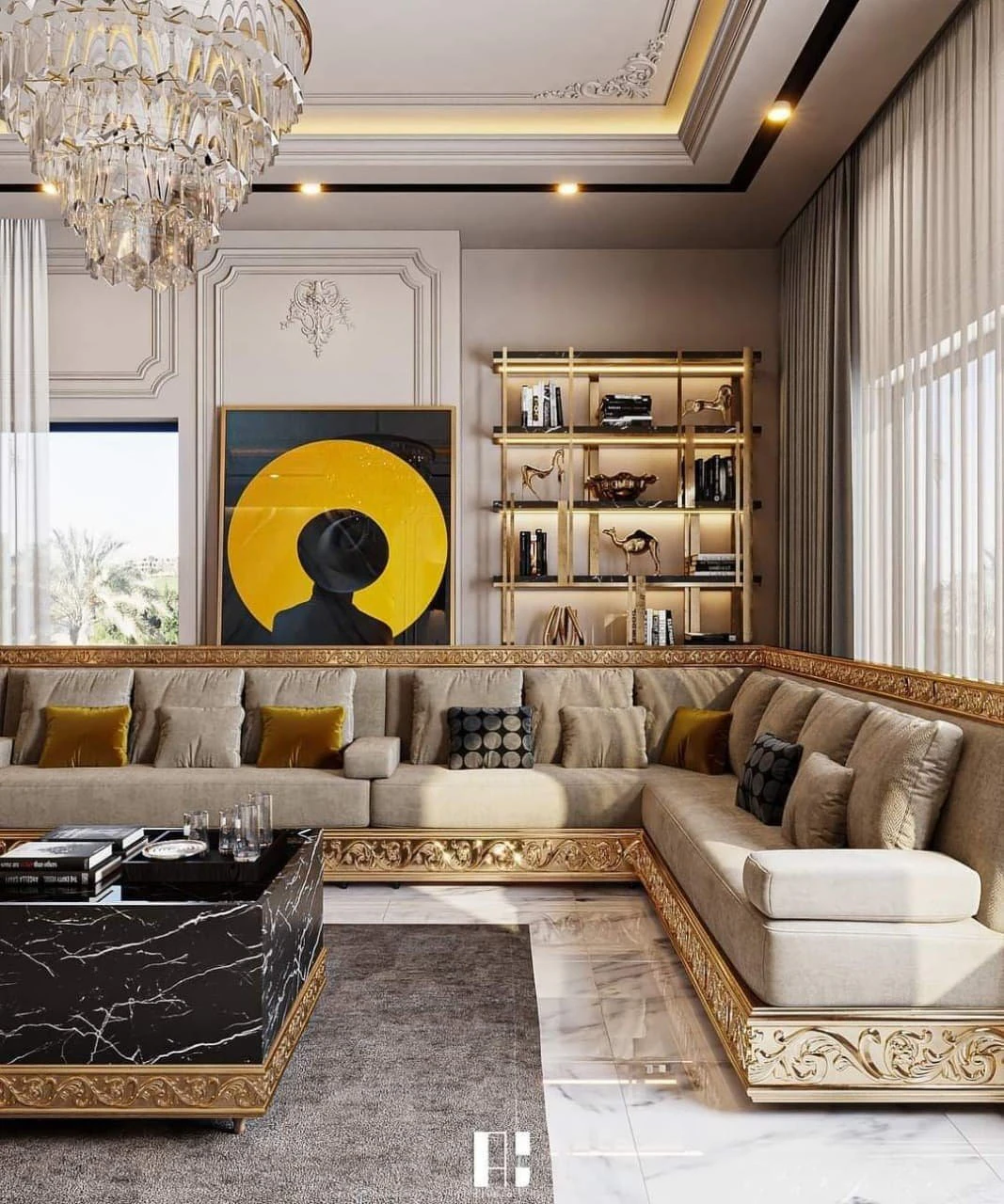 Moroccan Sofa 3D Model .c4d .max .obj .3ds .fbx .stl .blend 