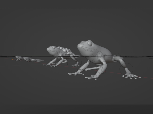 High-quality frog model rigging 3D मॉडल