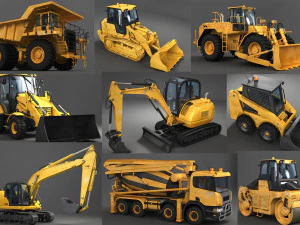 20 zware machines 3D Model