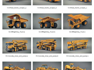 20 Heavy Machines 3D Model
