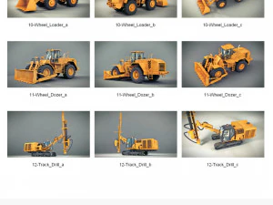 20 Heavy Machines 3D Model