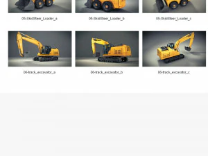 20 Heavy Machines 3D Model